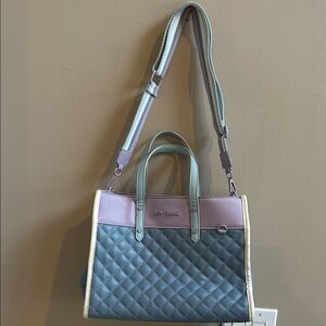 Betsey Johnson Tote Bag XOBecca Quilted Blue Multi